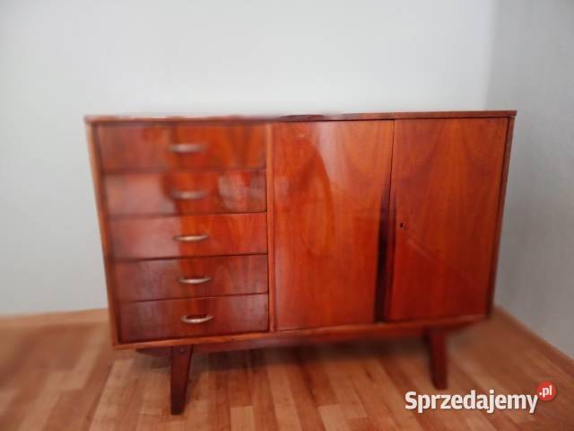 Komoda lakierowana PRL Sosnowiec