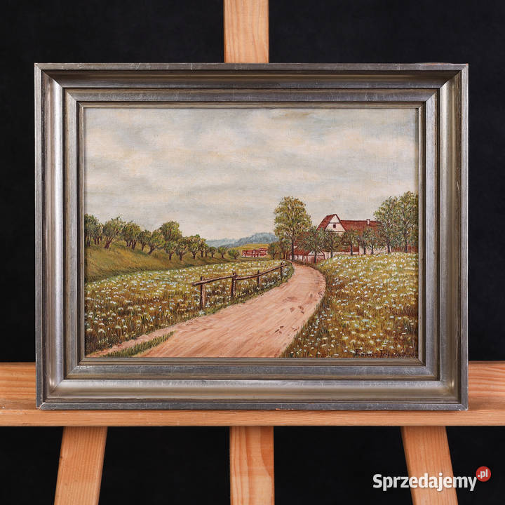 ARTexpert Obraz Olejny Sielski Krajobraz Wiejski