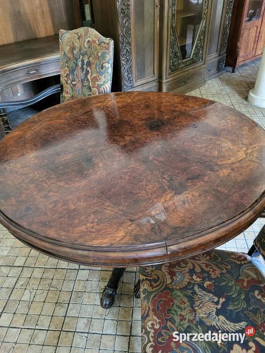 Antyczny stół z dwoma fotelami Rybnik