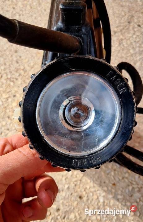Sprawna stara lampa górnicza akumulatorowa PRL kujawsko-pomorskie Świecie