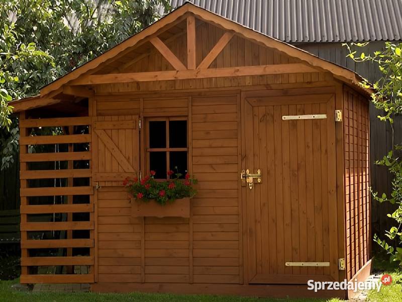 DOMEK ZEBRA OGRODOWY DACH DWUSPADOWY DREWNIANY śląskie Parzymiechy