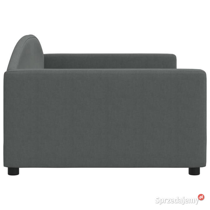 Sofa z funkcją spania ciemnoszara obita tkaniną Łóżka mazowieckie Warszawa