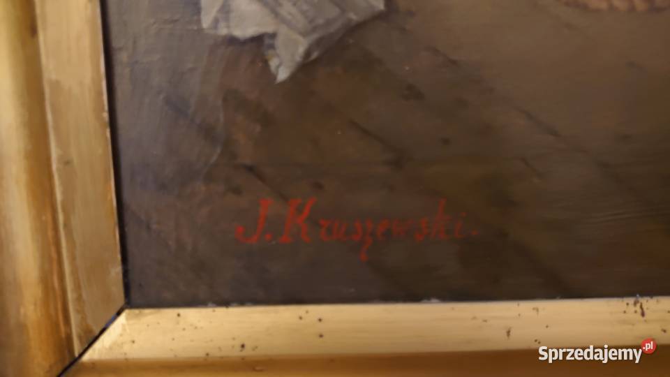 Józef Wincenty Kruszewski obraz Krótka przerwa Malarstwo wielkopolskie Poznań