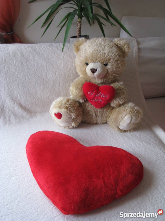 Poduszka serce na Walentynki pluszowa Krapkowice