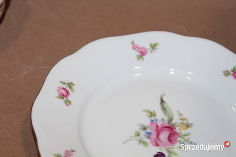 Komplet porcelanowych talerzyków 5 Bohemia 874 Szczecin