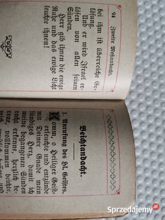 Stary przedwojenny modlitewnik książeczka do