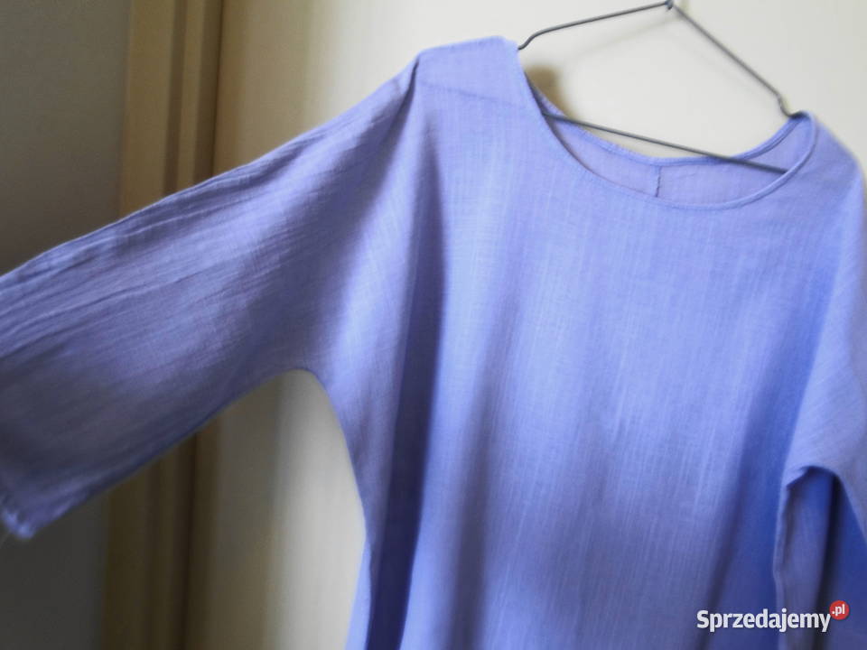 100 bawełna z lnem letnia bluzka 4244 Moda i Styl