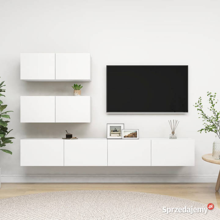 4cz zestaw szafek TV biały materiał Warszawa sprzedam