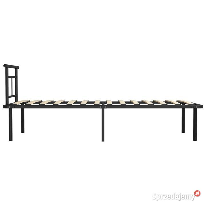 vidaXL Rama łóżka czarna metalowa 90 x 200 Warszawa sprzedam