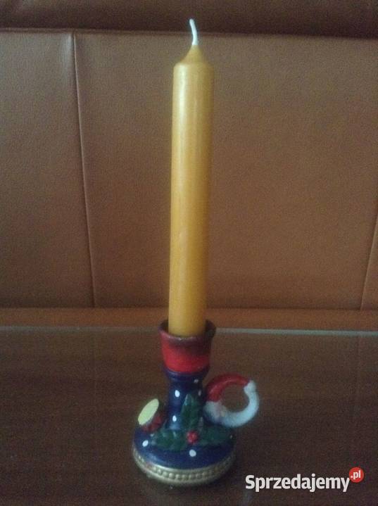 Świecznik ceramiczny świąteczny