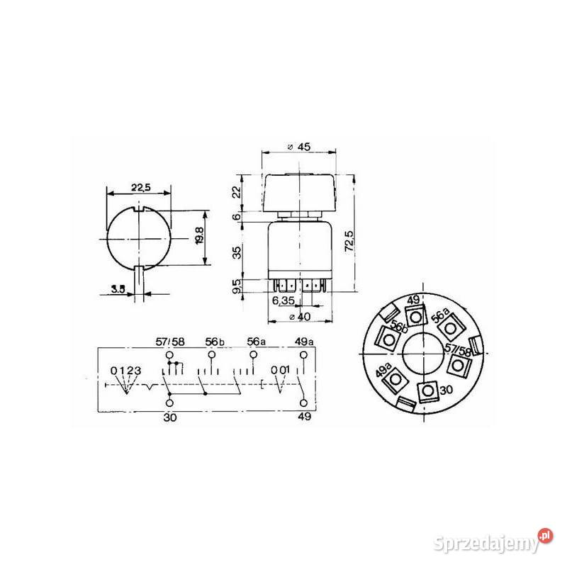 Stacyjka 4pozycyjna typ Fiat 4998107 5132021 sprzedam