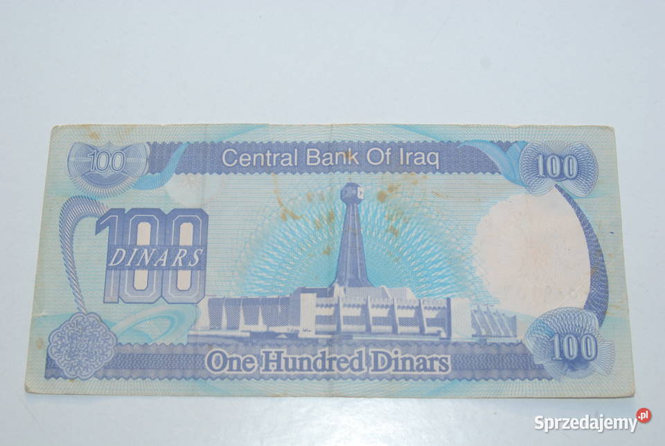 Stary banknot pieniądz 100 dinarów irańskich Cieszyn