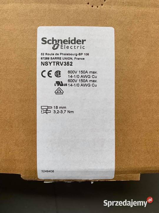 Złączka szynowa Schneider Electric 2przewodowa