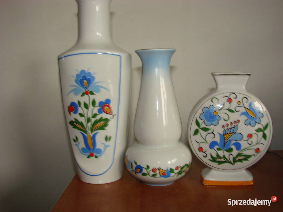 Lubiana wzór kaszubski wazon PRL Pruszcz Gdański