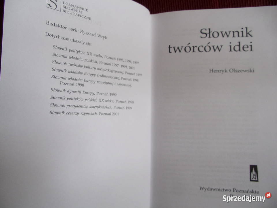 Słownik twórców idei autor Henryk Olszewski Warszawa