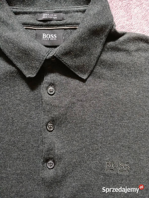 Bluzabluzka sweter szary męski bawełnaHugo Boss Kielce
