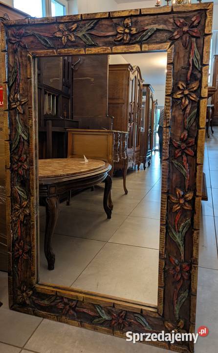 piękne drewniane malowane lustrosklep Dąbrowa Dąbrowa Górnicza