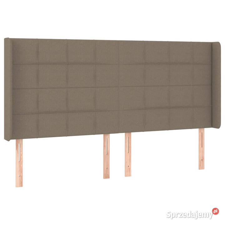 Łóżko kontynentalne z materacem taupe tkanina sprzedam
