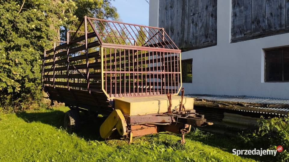 Przyczepa samozbierająca polska duża nieuszkodzony Przyczepy rolnicze Gilowice