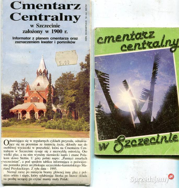 Cmentarz Centralny w Szczecinie Informator miękka Pozostałe Szczecin sprzedam