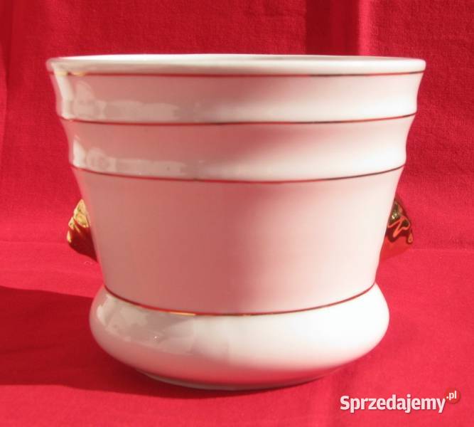 Osłonka porcelanowa ZŁOTE LWY MASZKARONY Porcelana i szkło Koszalin
