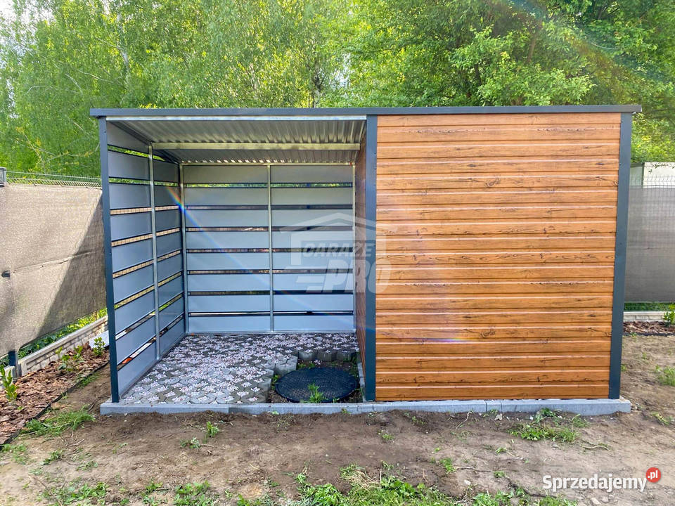Schowek Domek Ogrodowy 2x2m wiata 2m Drzwi dach