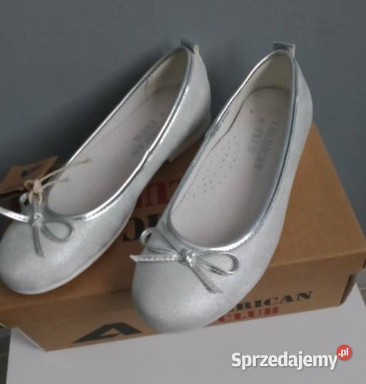 Baleriny srebrne rozmiar 32 114 Balerinki