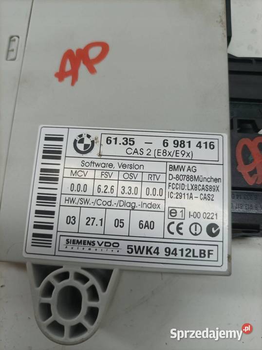 MODUŁ CAS2 6981416 Bmw Seria 3 V 20052012 E90