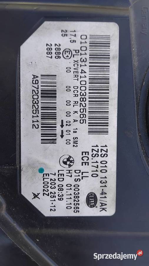 BMW 5 F10 F11 Bi xenon skrętny ORG EU Mielec