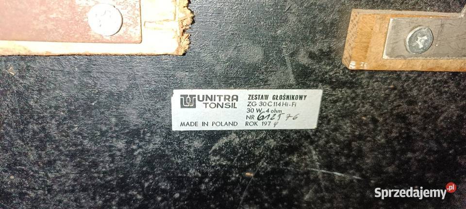 Zestaw głośnikowy UNITRA TONSIL Jasło