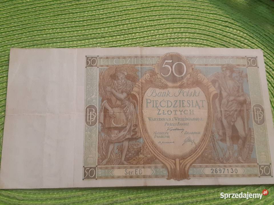 banknot polski 50 złotych z 1929r podlaskie Łomża