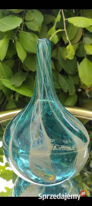 Szklany wazon w cudownych kolorach projektu Pabianice sprzedam