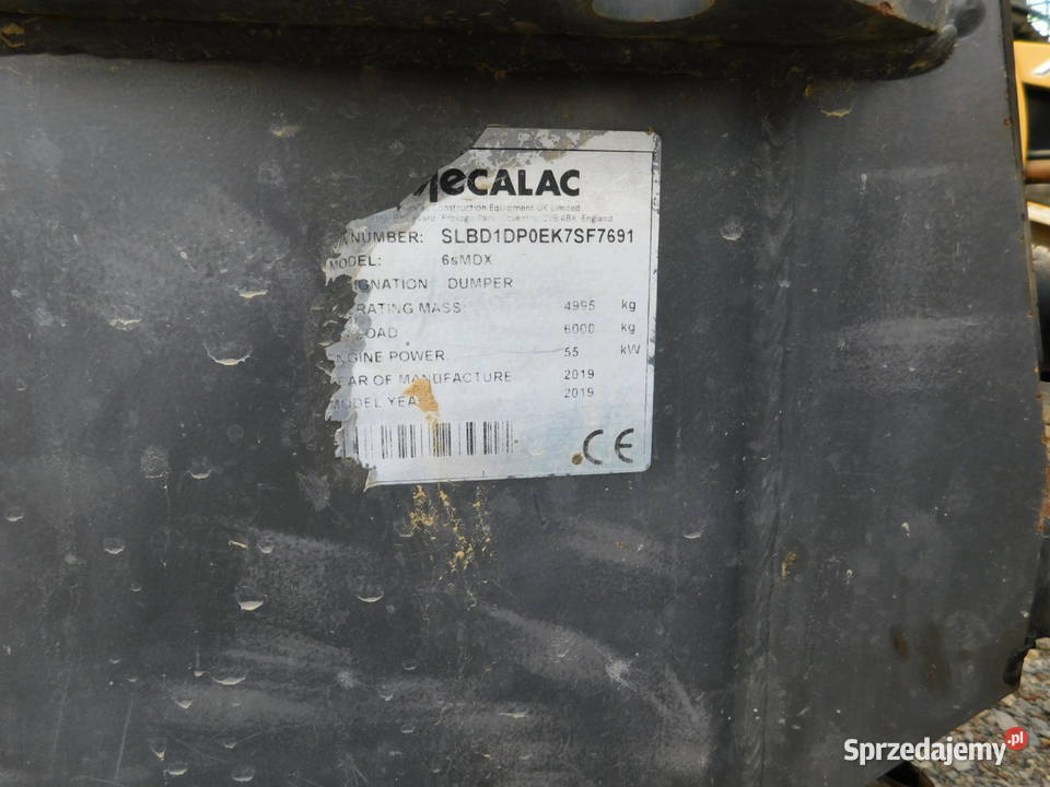 Wozidło obrotowe Mecalac 6 tonowe 2019 z kabiną Solec-Zdrój