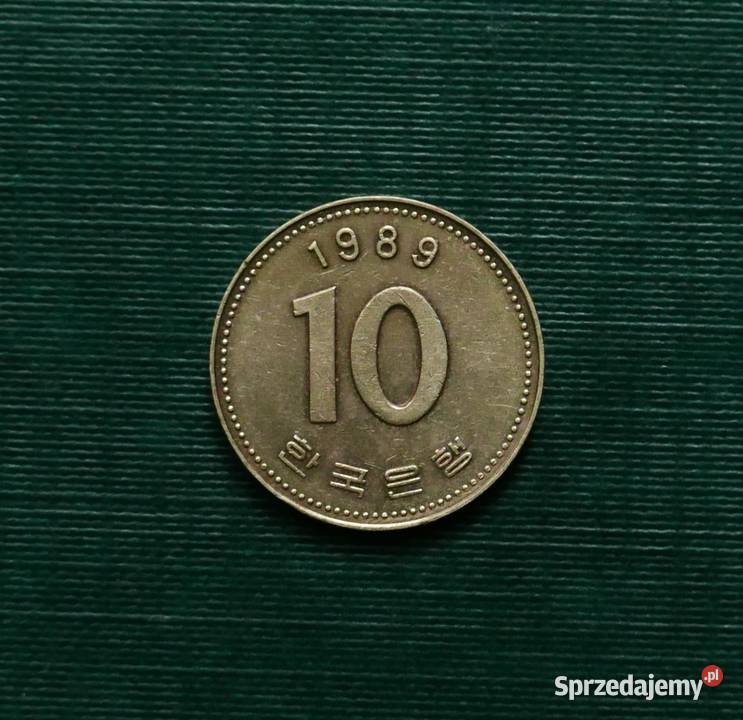 KOREA POŁUDNIOWA 10 wonów 1989r śląskie Gliwice sprzedam
