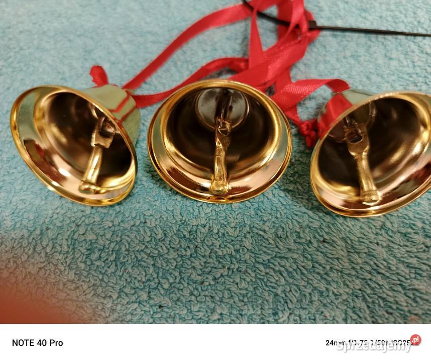 Ozdoba choinkowa złote dzwoneczki łódzkie sprzedam