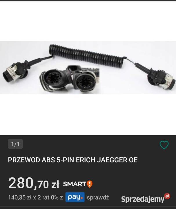 Przewód ABS 5 pinów Erich JAEGGER Warzenko