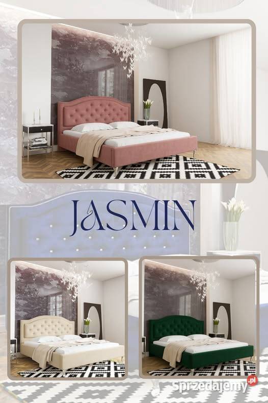 160x200 Łóżko tapicerowane JASMIN kwintesencja