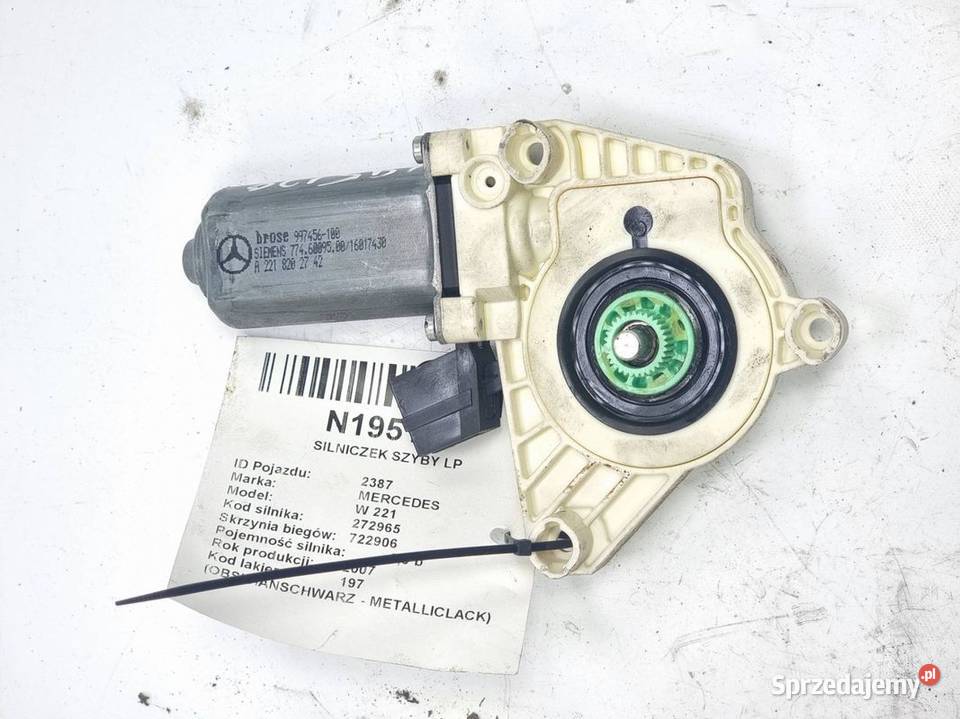 SILNICZEK SZYBY LP MERCEDES W 221 A2218202742 Lipno