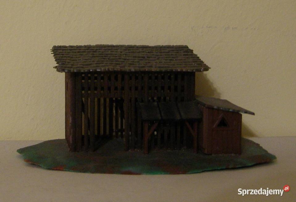 Domek na makietę 35 kolejka drewutnia skala TT łódzkie Łódź sprzedam