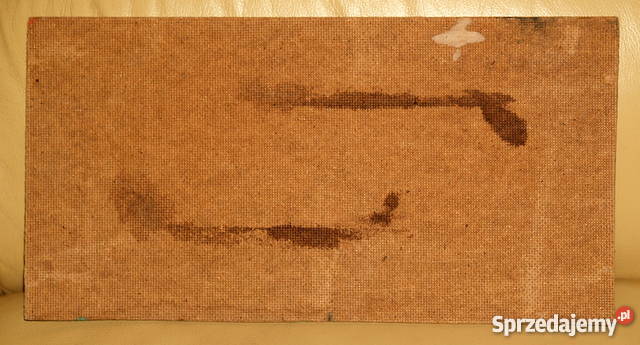 Stary sygnowany olejny obraz na pilśni Tarnów sprzedam