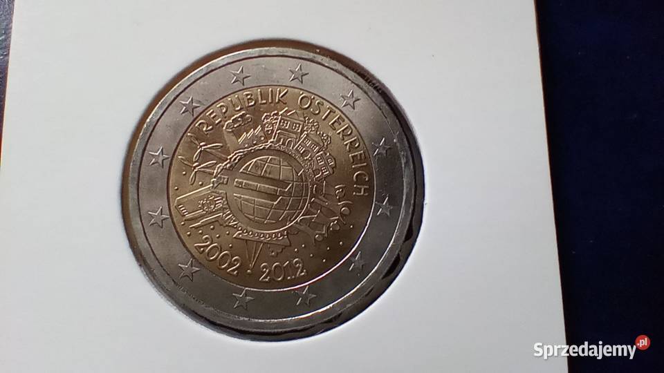 Stare monety 2 euro 2012 Austria 10 lat euro Lesko