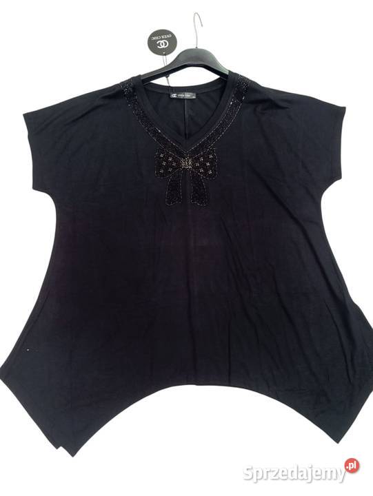 Ekskluzywna tunika PLUS SIZE z kokardą z kolorowy