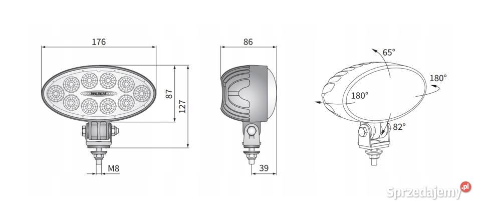 Lampa robocza WESEM CRV1D5591400 LED WESEM 5500 Zakrzew