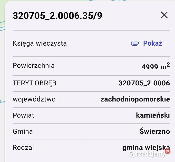 Sprzedam działki 50 arowe 7 do morza Pobierowo 5000m2 Redliny