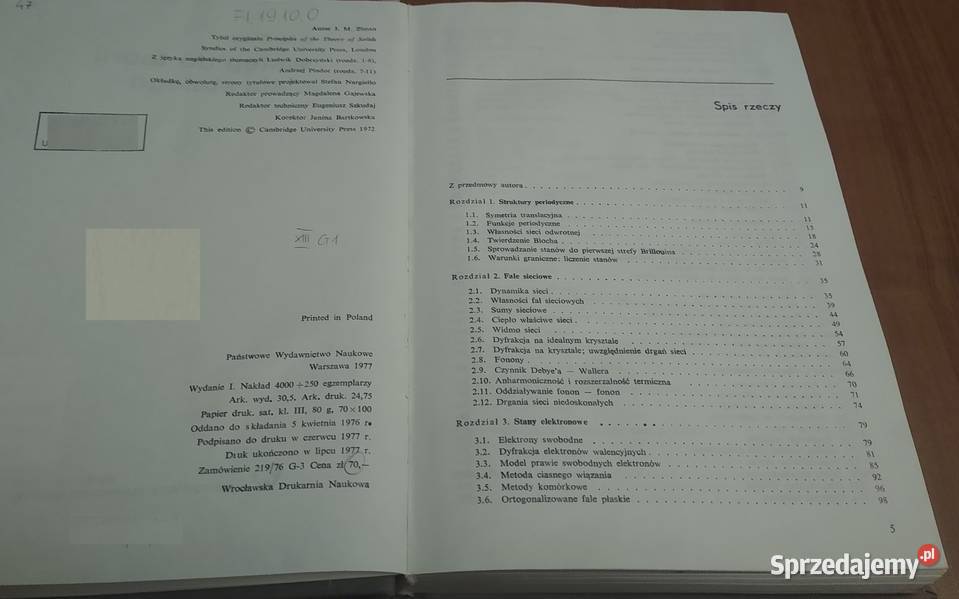 Wstęp do teorii ciała stałego  J M Ziman Gdańsk