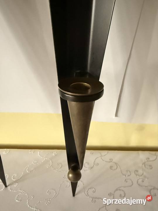 Świeczniki Ścienne Kinkiety Art Deco Vintage czarny Świeczniki Czerwionka-Leszczyny