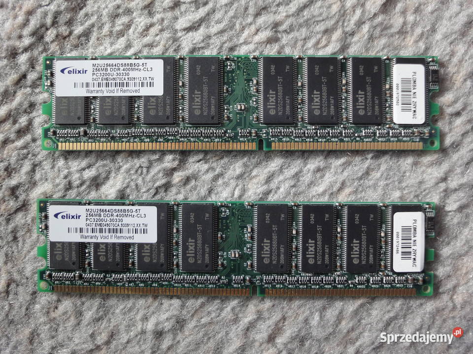 Pamięć Oznaczona Symbolem Pc3200 Nie Może Współpracować Z Magistralą Pamięć Elixir 256MB PC3200 400MHz DDR Kraków - Sprzedajemy.pl