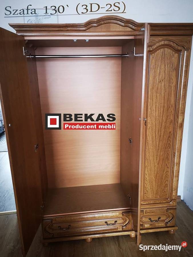 Szafa 135 Dąb Rustik Orzech Mahoń 3D2S BEKAS