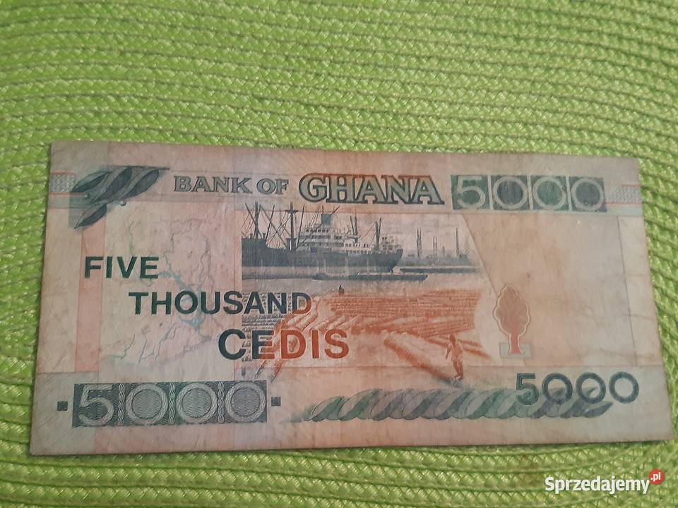 banknot Ghany z 2003r Numizmatyka podlaskie Łomża sprzedam