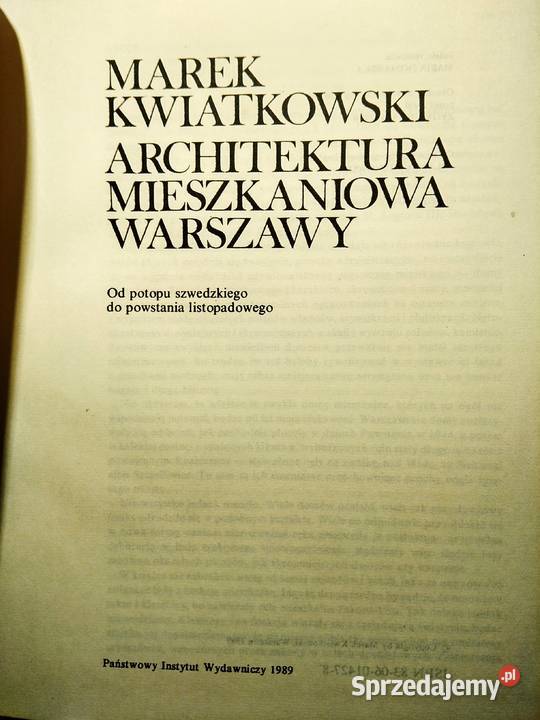 Architektura mieszkaniowa Warszawy książki mazowieckie Warszawa